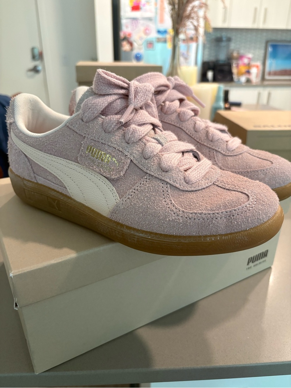 PUMA Palermo Pink Suede Classic Sneakers